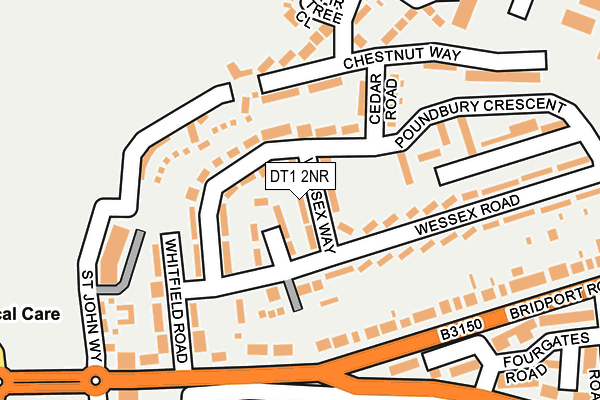 DT1 2NR map - OS OpenMap – Local (Ordnance Survey)