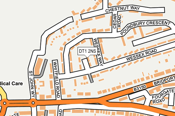 DT1 2NS map - OS OpenMap – Local (Ordnance Survey)