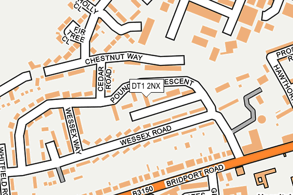 DT1 2NX map - OS OpenMap – Local (Ordnance Survey)
