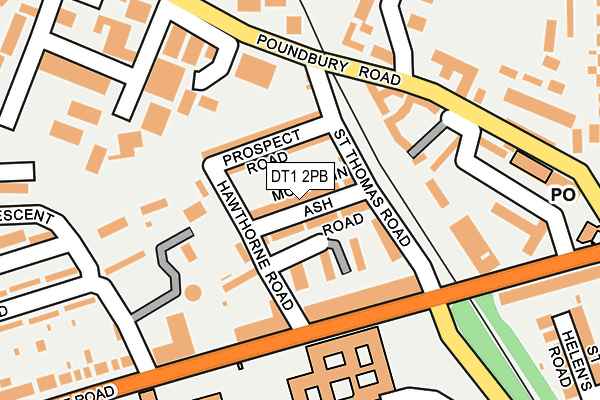 DT1 2PB map - OS OpenMap – Local (Ordnance Survey)