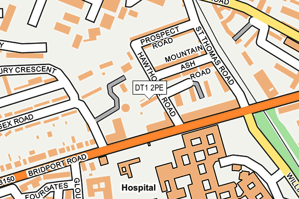 DT1 2PE map - OS OpenMap – Local (Ordnance Survey)