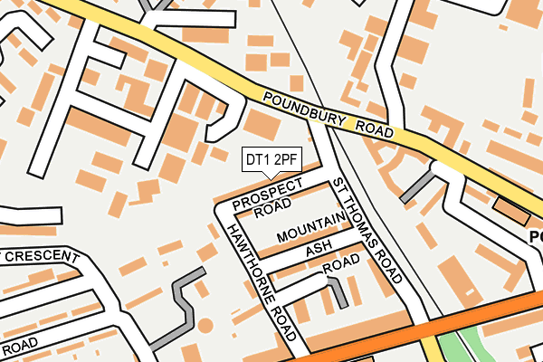 DT1 2PF map - OS OpenMap – Local (Ordnance Survey)