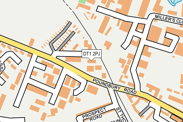 DT1 2PJ map - OS OpenMap – Local (Ordnance Survey)