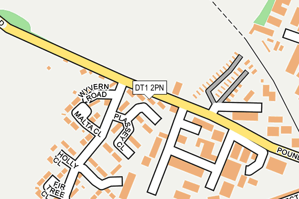 DT1 2PN map - OS OpenMap – Local (Ordnance Survey)