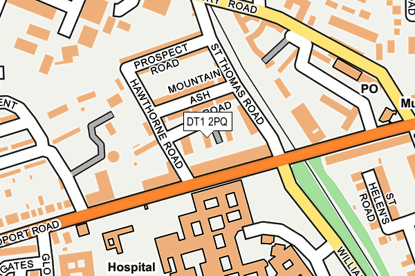 DT1 2PQ map - OS OpenMap – Local (Ordnance Survey)