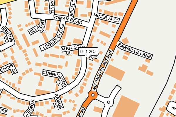 DT1 2QJ map - OS OpenMap – Local (Ordnance Survey)