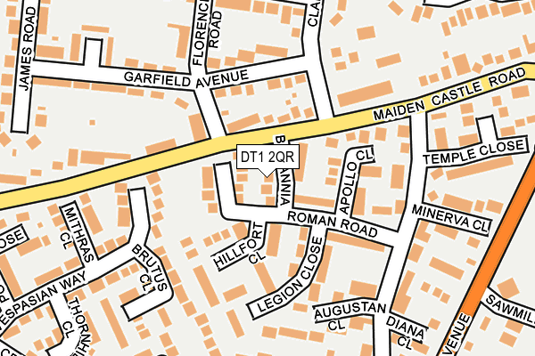 DT1 2QR map - OS OpenMap – Local (Ordnance Survey)