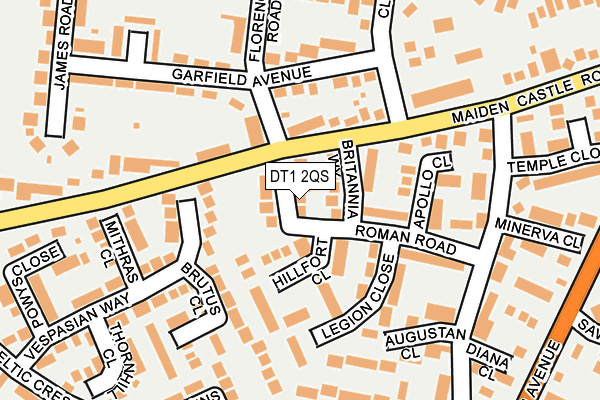 DT1 2QS map - OS OpenMap – Local (Ordnance Survey)