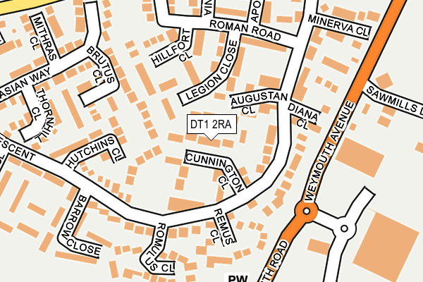 DT1 2RA map - OS OpenMap – Local (Ordnance Survey)