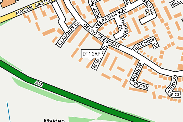 DT1 2RP map - OS OpenMap – Local (Ordnance Survey)