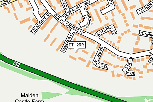 DT1 2RR map - OS OpenMap – Local (Ordnance Survey)