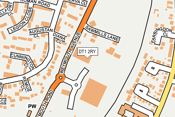 DT1 2RY map - OS OpenMap – Local (Ordnance Survey)