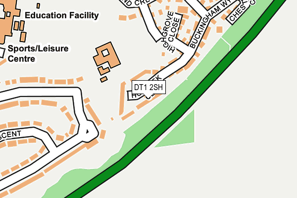 DT1 2SH map - OS OpenMap – Local (Ordnance Survey)