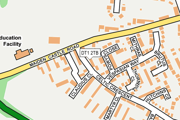DT1 2TB map - OS OpenMap – Local (Ordnance Survey)