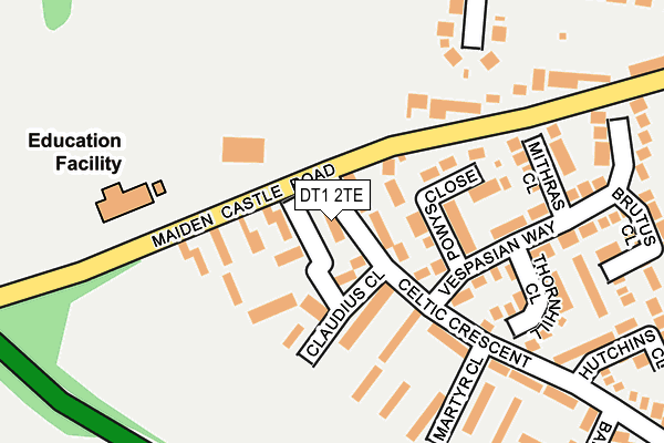 DT1 2TE map - OS OpenMap – Local (Ordnance Survey)