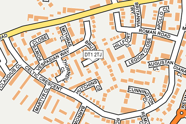 DT1 2TJ map - OS OpenMap – Local (Ordnance Survey)