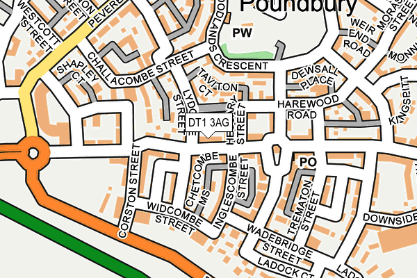 DT1 3AG map - OS OpenMap – Local (Ordnance Survey)
