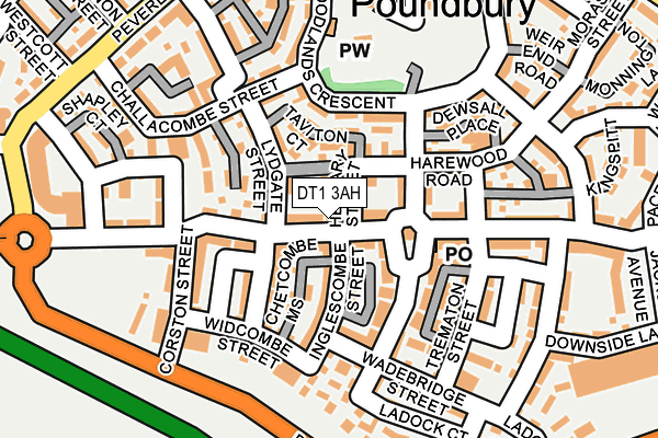 DT1 3AH map - OS OpenMap – Local (Ordnance Survey)