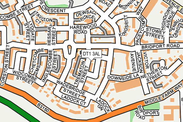DT1 3AL map - OS OpenMap – Local (Ordnance Survey)