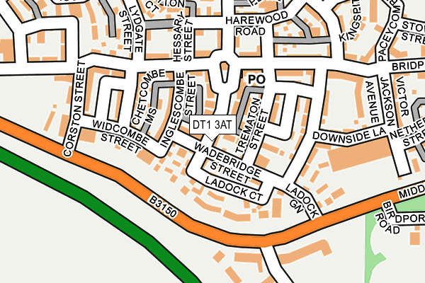 DT1 3AT map - OS OpenMap – Local (Ordnance Survey)