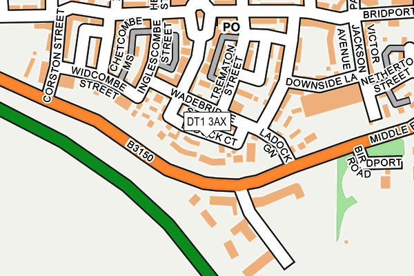 DT1 3AX map - OS OpenMap – Local (Ordnance Survey)