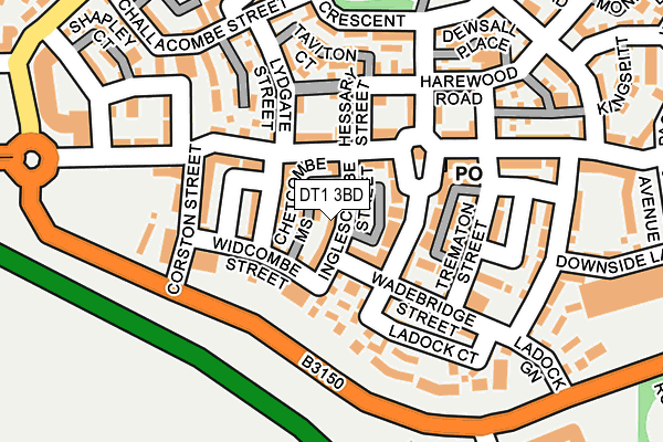 DT1 3BD map - OS OpenMap – Local (Ordnance Survey)
