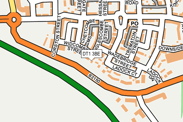 DT1 3BE map - OS OpenMap – Local (Ordnance Survey)