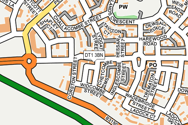 DT1 3BN map - OS OpenMap – Local (Ordnance Survey)
