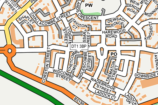 DT1 3BP map - OS OpenMap – Local (Ordnance Survey)