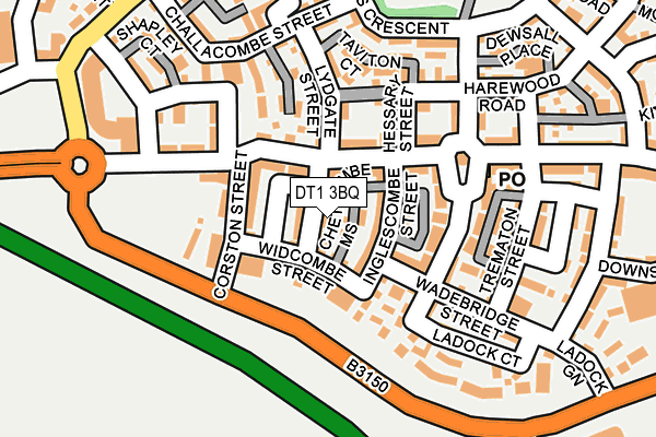 DT1 3BQ map - OS OpenMap – Local (Ordnance Survey)