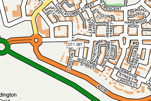DT1 3BT map - OS OpenMap – Local (Ordnance Survey)