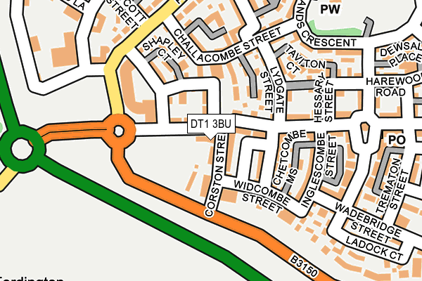 DT1 3BU map - OS OpenMap – Local (Ordnance Survey)