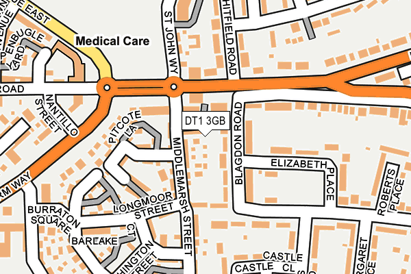 DT1 3GB map - OS OpenMap – Local (Ordnance Survey)