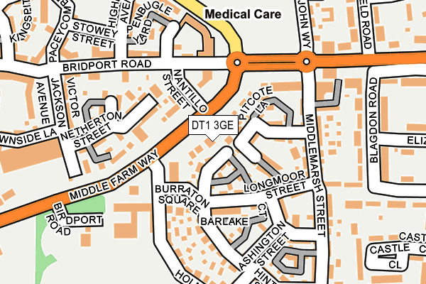 DT1 3GE map - OS OpenMap – Local (Ordnance Survey)