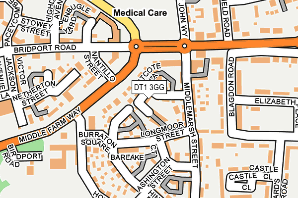 DT1 3GG map - OS OpenMap – Local (Ordnance Survey)