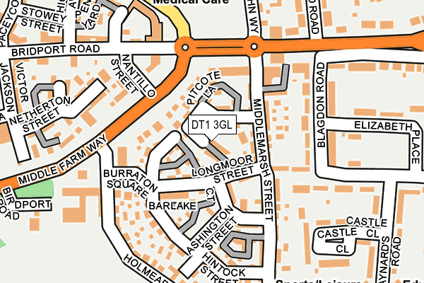 DT1 3GL map - OS OpenMap – Local (Ordnance Survey)