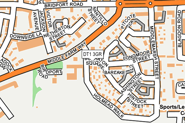 DT1 3GR map - OS OpenMap – Local (Ordnance Survey)