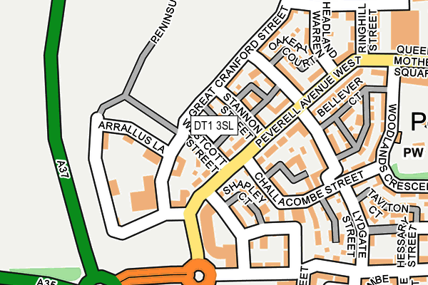 DT1 3SL map - OS OpenMap – Local (Ordnance Survey)
