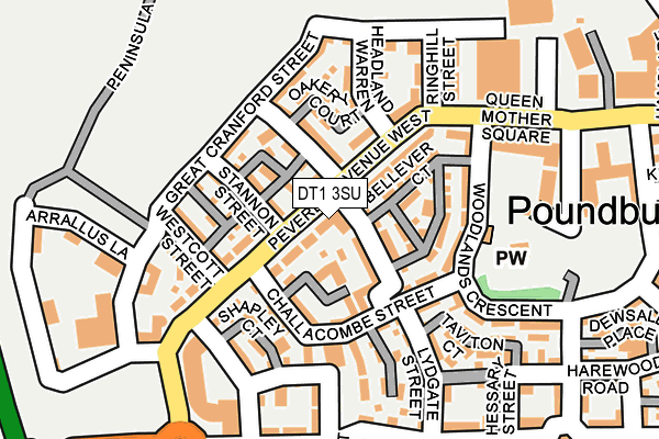 DT1 3SU map - OS OpenMap – Local (Ordnance Survey)