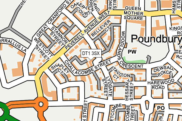DT1 3SX map - OS OpenMap – Local (Ordnance Survey)