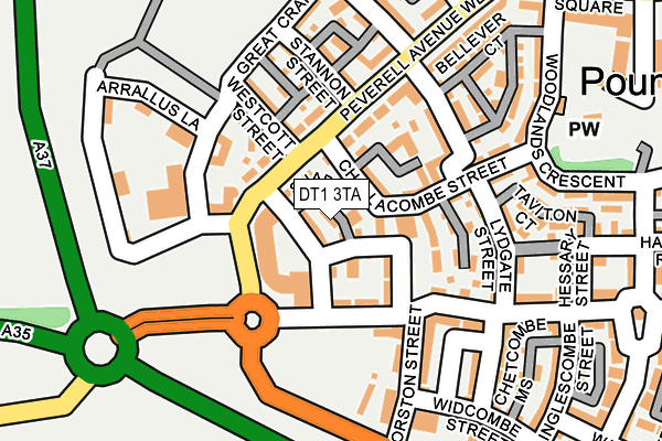 DT1 3TA map - OS OpenMap – Local (Ordnance Survey)