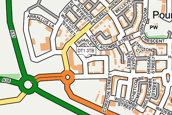 DT1 3TB map - OS OpenMap – Local (Ordnance Survey)