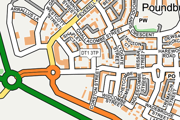 DT1 3TP map - OS OpenMap – Local (Ordnance Survey)