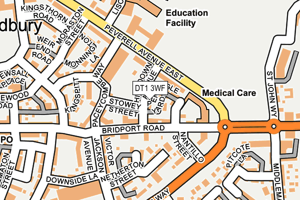 DT1 3WF map - OS OpenMap – Local (Ordnance Survey)