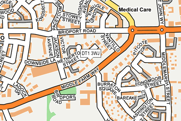 DT1 3WJ map - OS OpenMap – Local (Ordnance Survey)