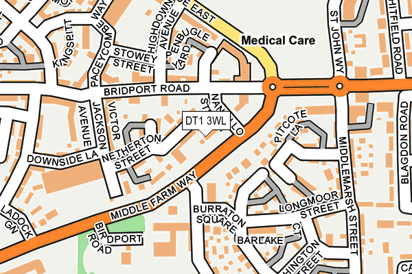 DT1 3WL map - OS OpenMap – Local (Ordnance Survey)