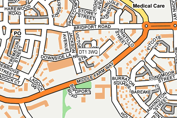 DT1 3WQ map - OS OpenMap – Local (Ordnance Survey)