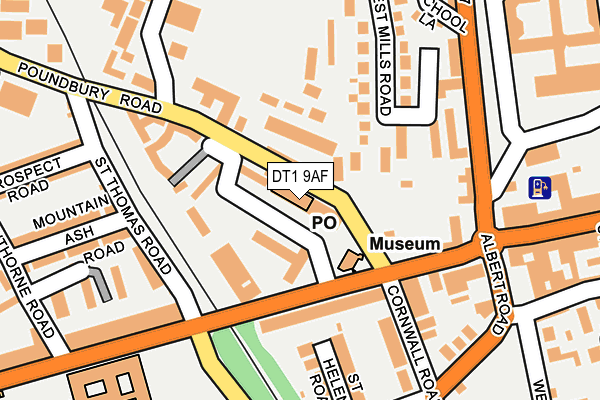 DT1 9AF map - OS OpenMap – Local (Ordnance Survey)