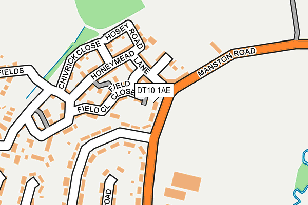 DT10 1AE map - OS OpenMap – Local (Ordnance Survey)