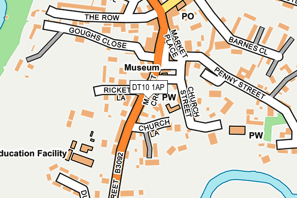 DT10 1AP map - OS OpenMap – Local (Ordnance Survey)